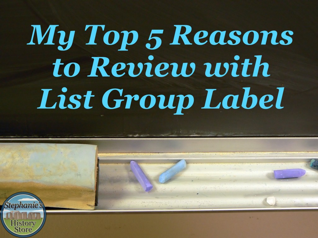 reviewing with List Group Label