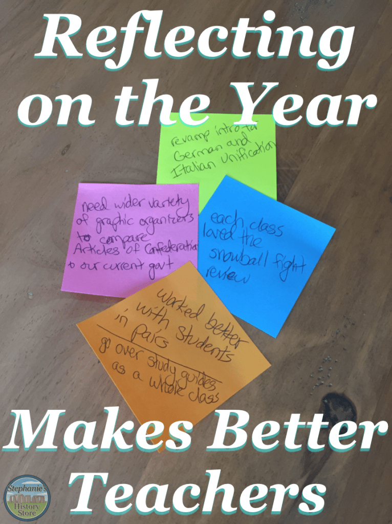 How and why I reflect on the school year that just ended before planning the next one.