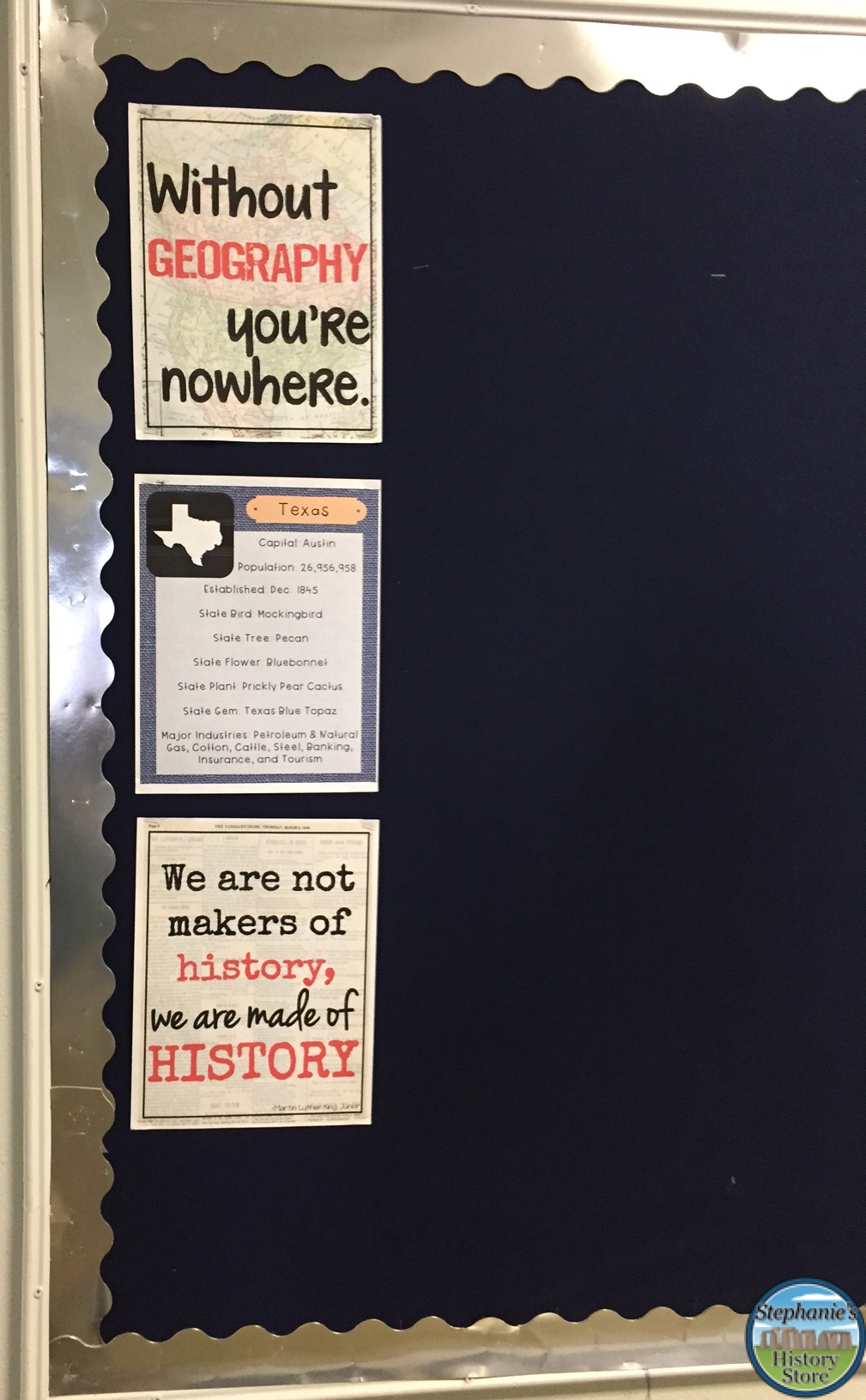 the start of my exterior bulletin board