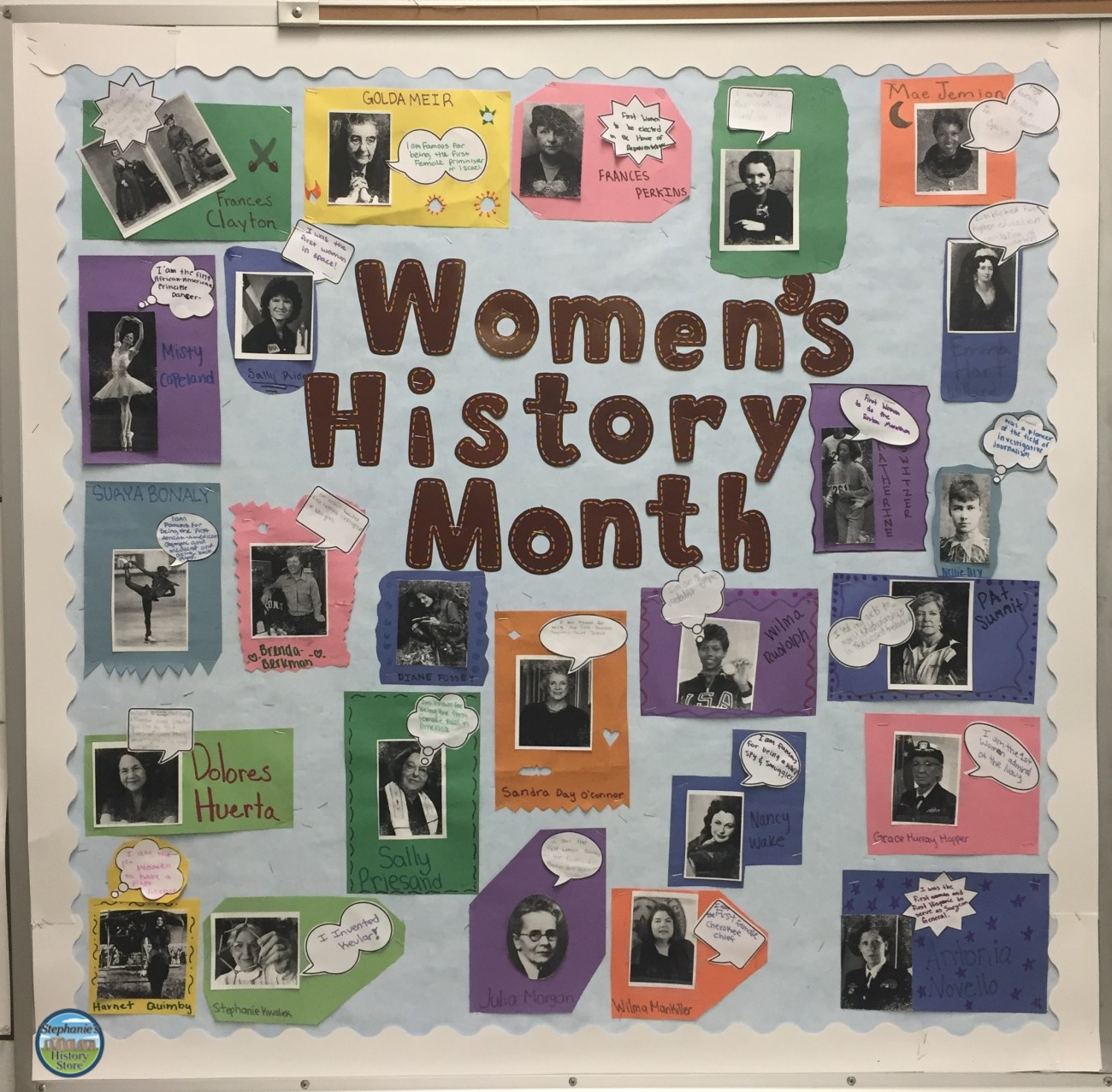 Women's History Month bulletin board (middle school)