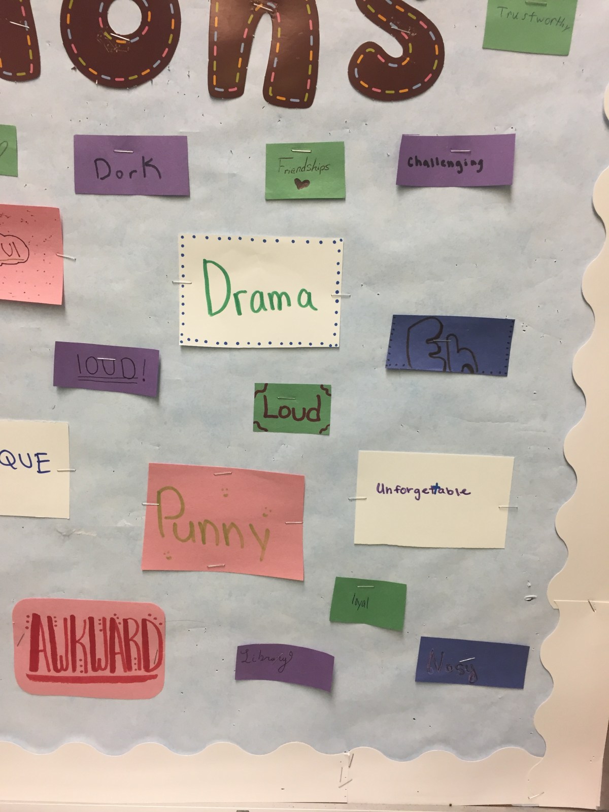 bulletin board reflection